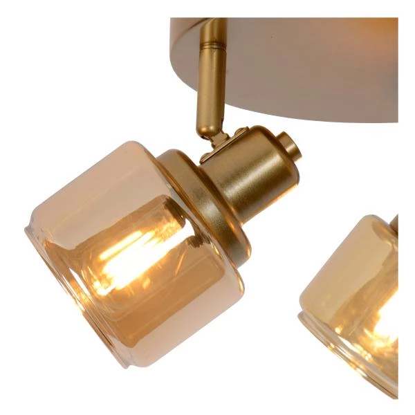 Lucide BJORN - Ceiling spotlight - Ø 38 cm - 3xE14 - Matt Gold / Brass - detail 1